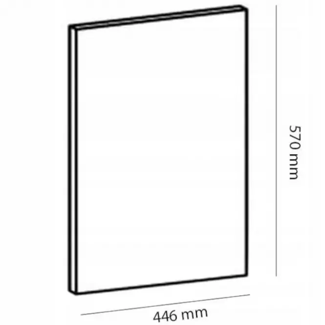 Szafka kuchenna Gardena d45fzn front do zmywarki 570 x 446 grey