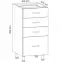 Szafka kuchenna Linea D40S4 grey,2