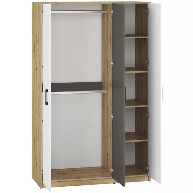 Szafa Fini 02 dąb artisan/biały/antracyt
