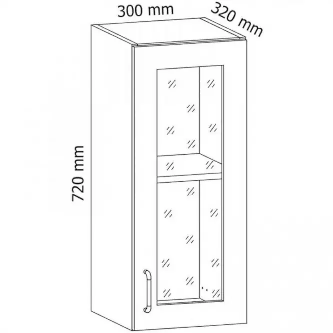 Szafka kuchenna Linea G30S grey,2