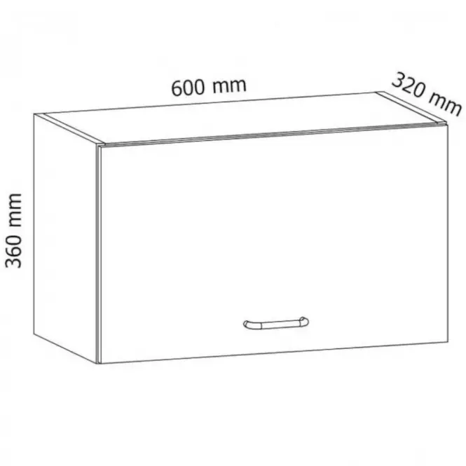 Szafka kuchenna Linea G60KN grey,2