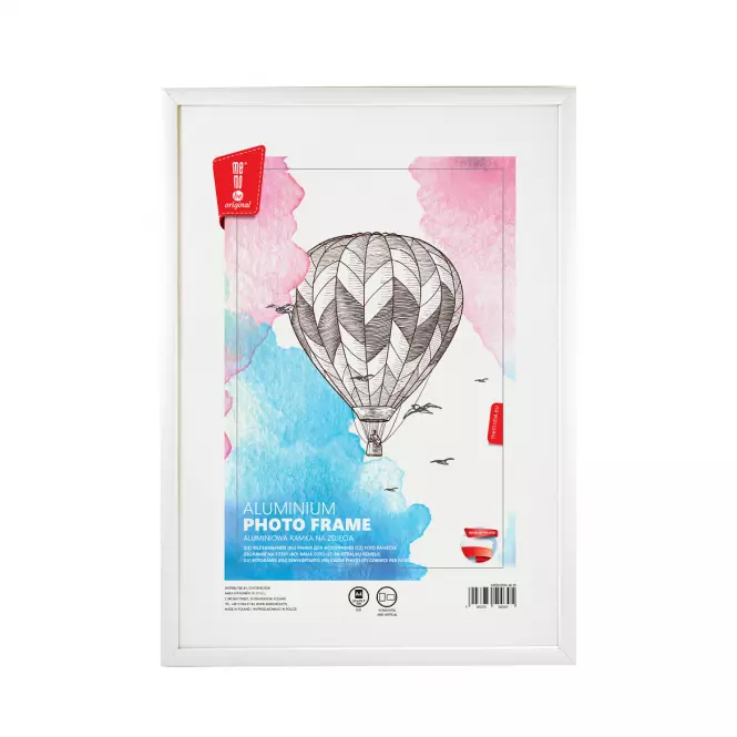 Ramka na zdjęcia aluminiowa biała 21x29,7