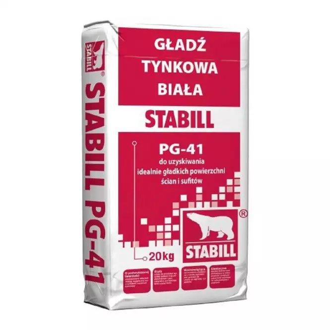 Stabill PG-41 gładź tynkowa biała 20kg