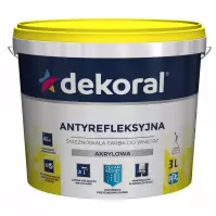 Dekoral Antyrefleksyjna Farba Akrylowa Do Wnętrz 3l