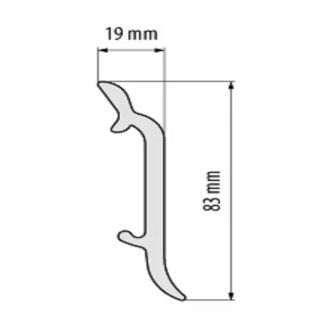 Listwa przypodłogowa Elegance LPC-16-101 biała mat