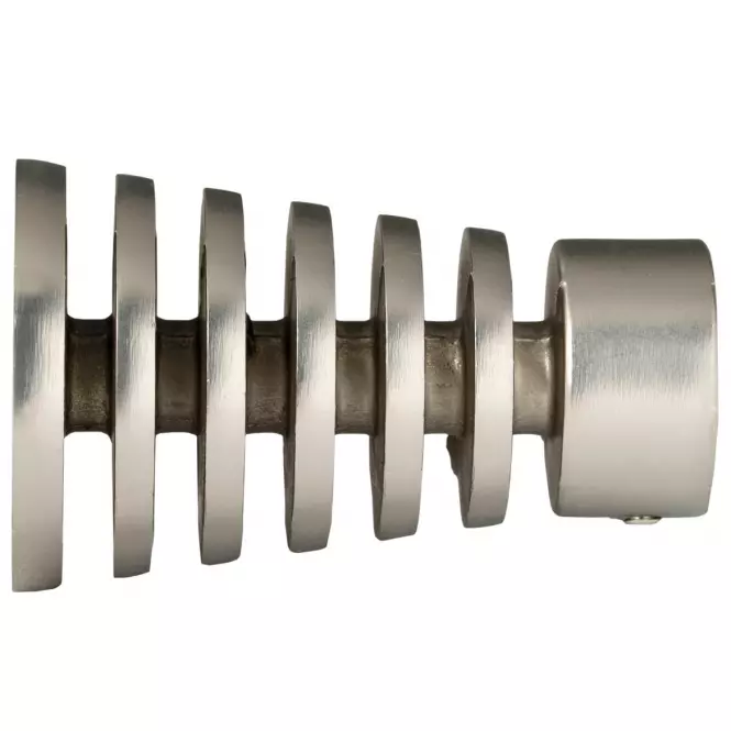 Zakończenie metalowe 19mm Tenor satyna nikiel (2szt.)