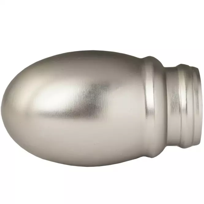 Zakończenie metalowe 19mm Aida satyna nikiel (2szt.)