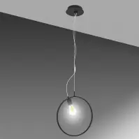 Lampa A0024-321 Skiros zwis 35 1x60W E27 LED+12W LED czarny 4000K