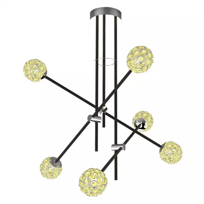 Lampa A0032-360 Paksos zwis 6 X Max 5W G9 czarny