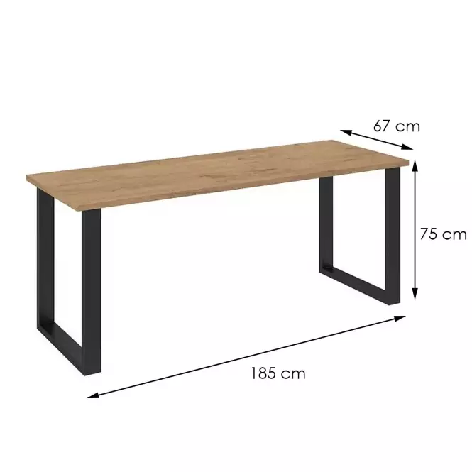 Stół Imperial 185x67 dąb lancelot