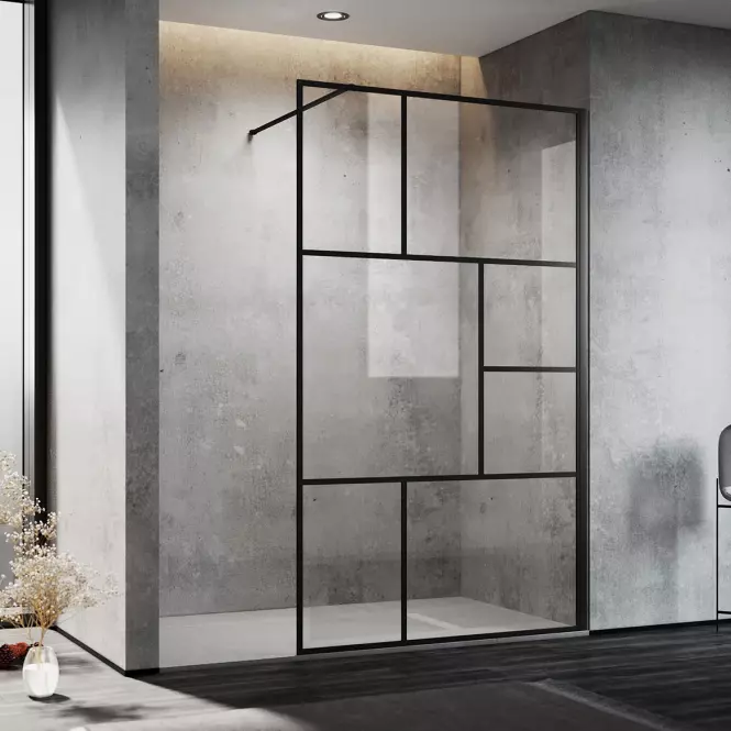 Ścianka WALK-IN NOTTE 120X195 czarna