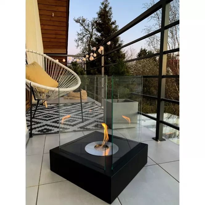Biokominek Sunset Garden czarny strukturalny