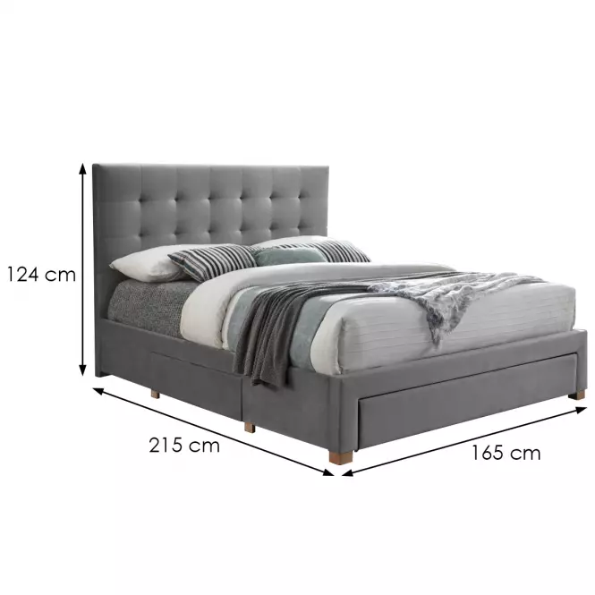 Łóżko Elsa CFF007-2 grey 160/200