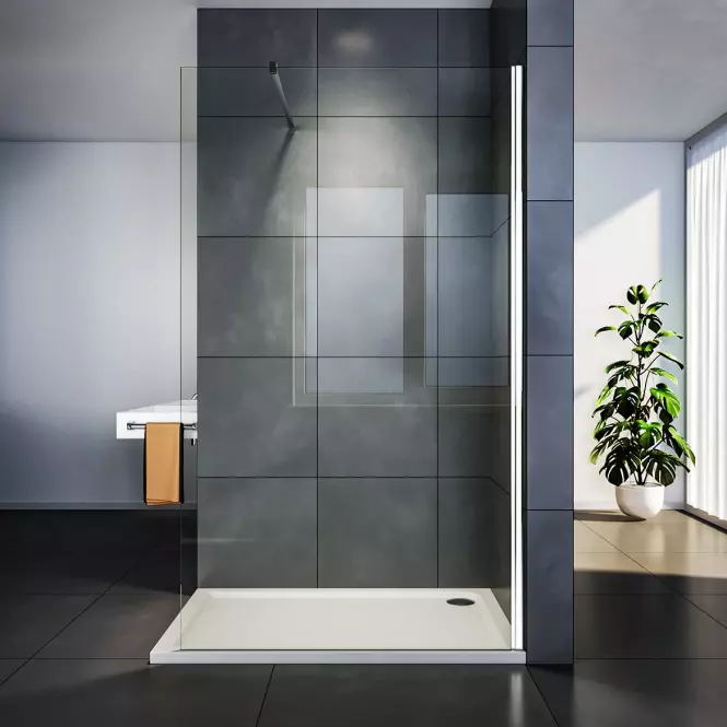Ścianka WALK-IN Soft 120x195 profil chrom