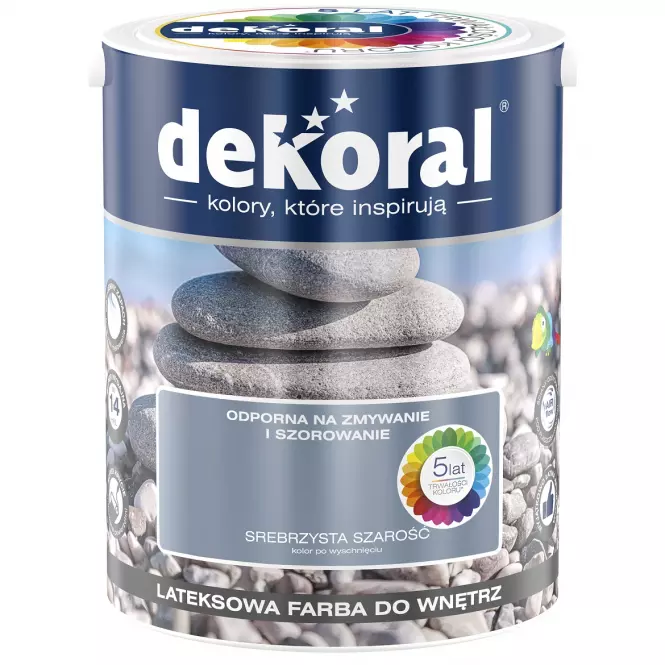 Dekoral Odporna Na Szorowanie Srebrzysta Szarość 2,5L
