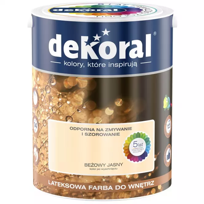 Dekoral Odporna Na Szorowanie Beżowy Jasny 2,5L