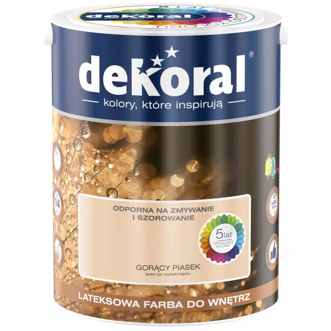 Dekoral Odporna Na Szorowanie  Gorący Piasek 2,5L