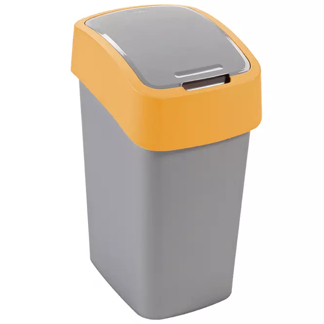 Kosz Na Śmieci Flip Bin 10l Srebrny/Pomarańczowy