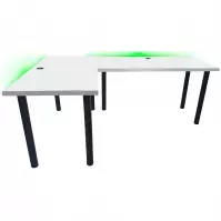 Biurko Gamingowe Narożne 136x66x28 Model 2 Biały Low