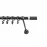 Karnisz I stylus fi 19 czarny 160cm cylinder saturn