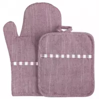 Rękawica Kuchenna z łapką Denim Bordo
