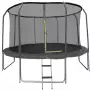 Trampolina ogrodowa COMFORT z drabinką 366cm czarna