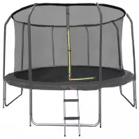Trampolina ogrodowa COMFORT z drabinką 366cm czarna