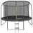 Trampolina ogrodowa COMFORT z drabinką 366cm czarna