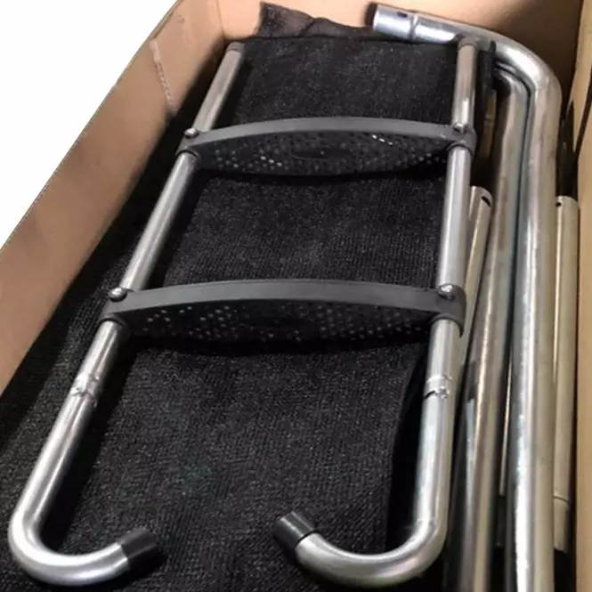 Trampolina ogrodowa COMFORT z drabinką 305cm różowa