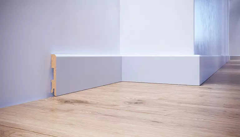 Listwa przypodłogowa MDF Foge LB1 100 biały połysk