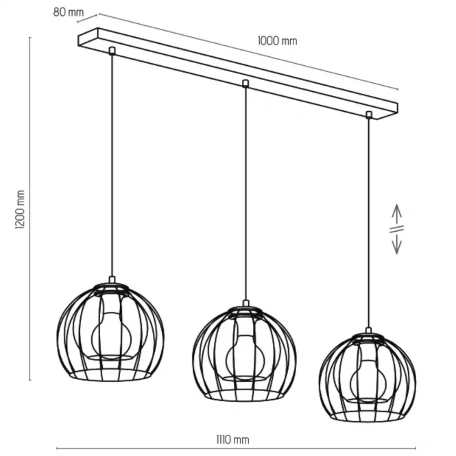Lampa Universo black 4483 LW3