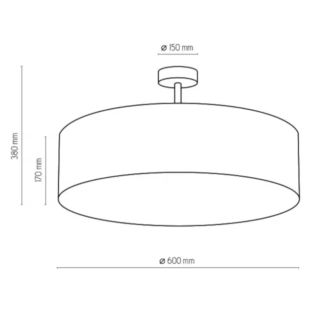 Lampa Rondo 600 black 4245 LW4