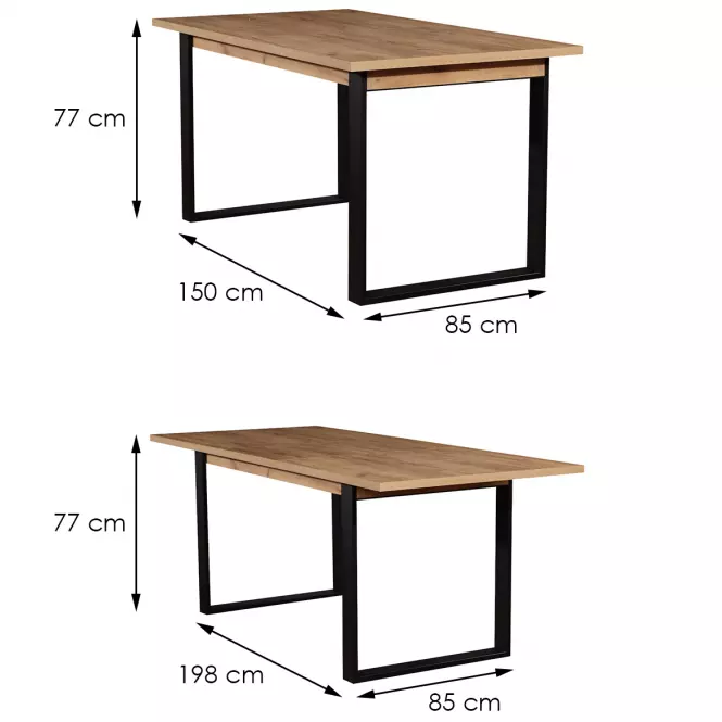Zestaw stół i krzesła Gracja 1+6 st st42 150x85+48 +W114 wotan/czarny,7