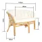 Komplet rattanowy Tropicana naturalny/beż,4