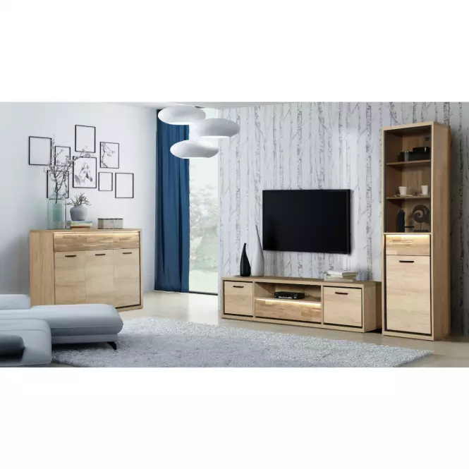 Komoda Narożna Deska M15 Mediolan Natural Hikora